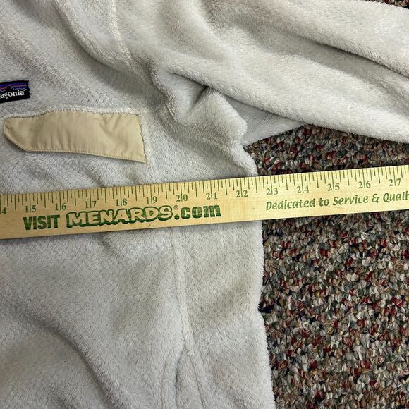 Patagonia Women's Re-Tool Ivory 1/4 Snap Plush Fleece Hoodie Size XL - Picture 13 of 14